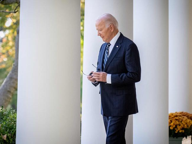 WASHINGTON, DC - NOVEMBER 07: U.S. President Joe Biden walks out of the Oval Office to speak about the results of the 2024 election in the Rose Garden on November 07, 2024 in Washington, DC. Former President Donald Trump defeated Democratic candidate Vice President Kamala Harris. Biden pledged to work with the Trump team to ensure a smooth transition and invited the former President for an Oval Office meeting.   Andrew Harnik/Getty Images/AFP (Photo by Andrew Harnik / GETTY IMAGES NORTH AMERICA / Getty Images via AFP)