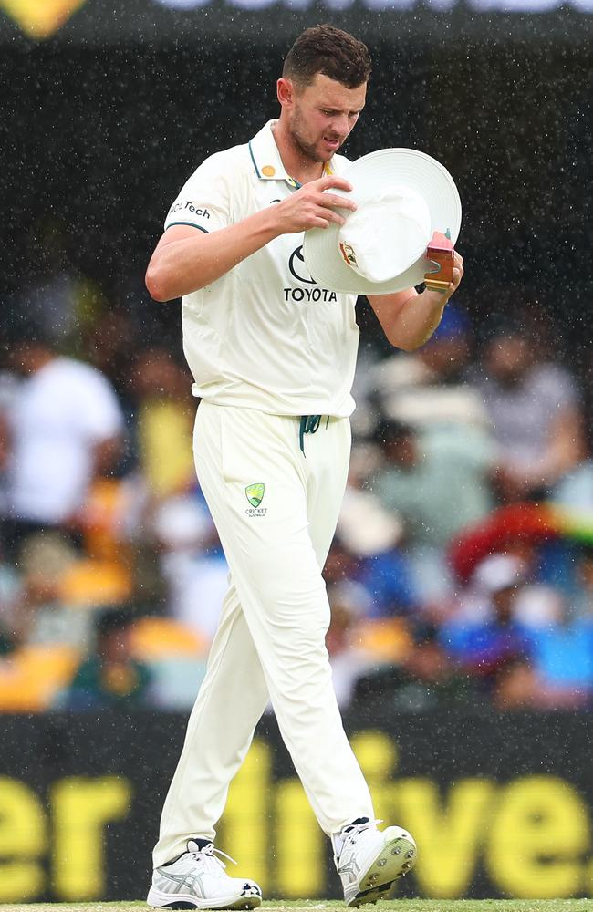 Josh Hazlewood could join Cummins on the sideline. Picture: Chris Hyde/Getty Images