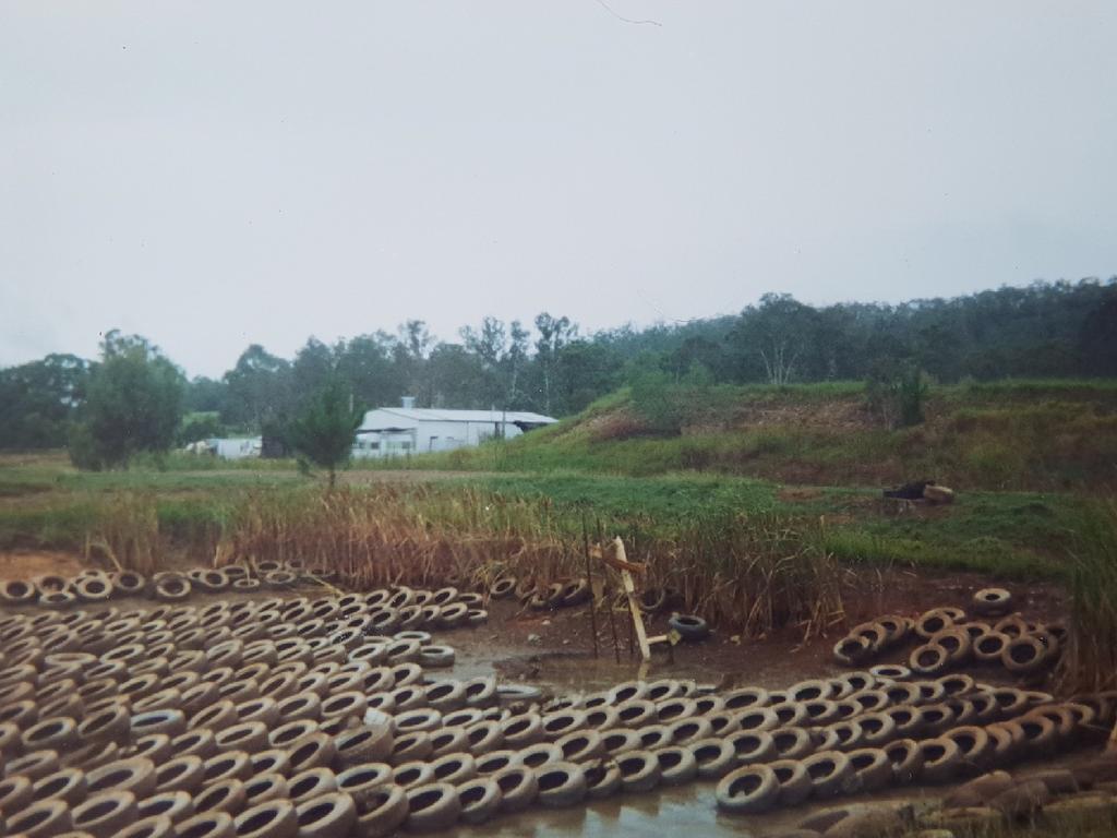 The Beenleigh Crayfish Farm in the mid-90s. The house where the German couple lived can be seen in the background