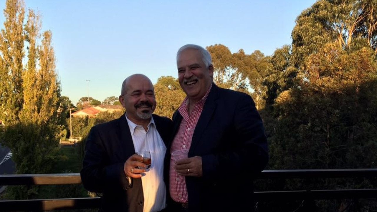 Former Merri-bek councillor Milad El-Halabi with former Andrews government president Nazih Elasmar.