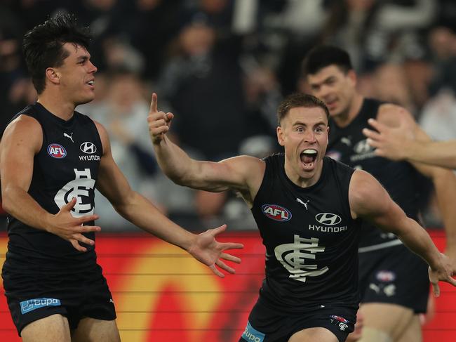 Matt Owies has been one of Carlton’s most consistent forwards since the failed Papley trade. Picture: Robert Cianflone/Getty Images