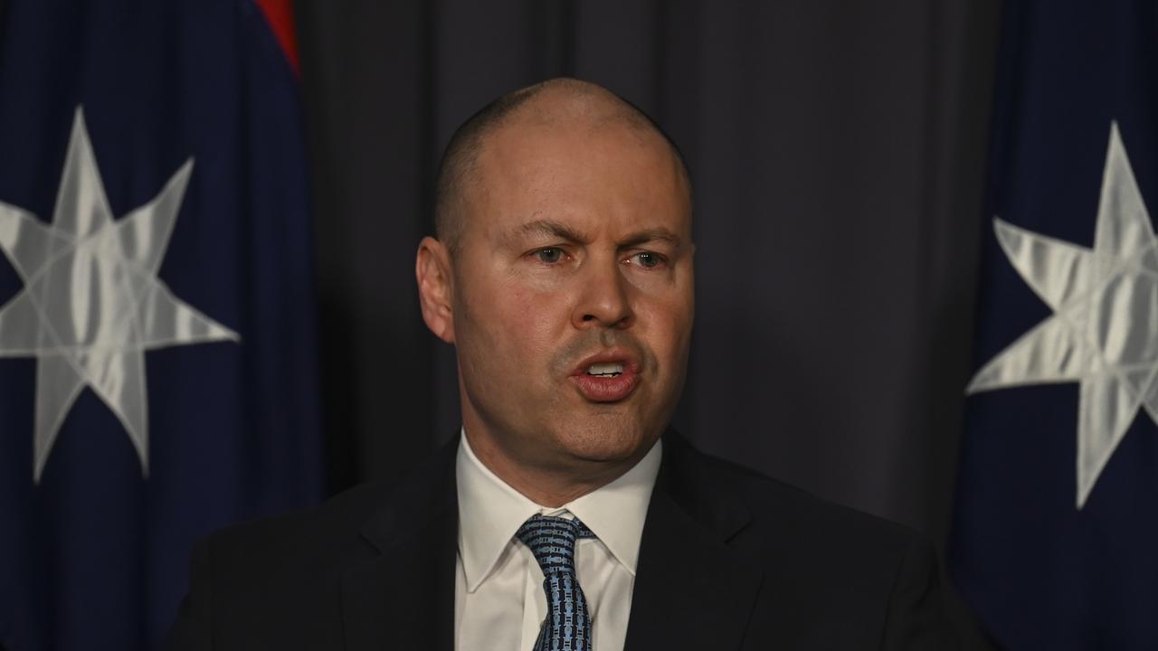 Treasurer Josh Frydenberg said there should have always been the expectation the ‘unprecedented’ levels of support could not continue past the 80 per cent vaccination rate. Picture: NCA NewsWire / Martin Ollman