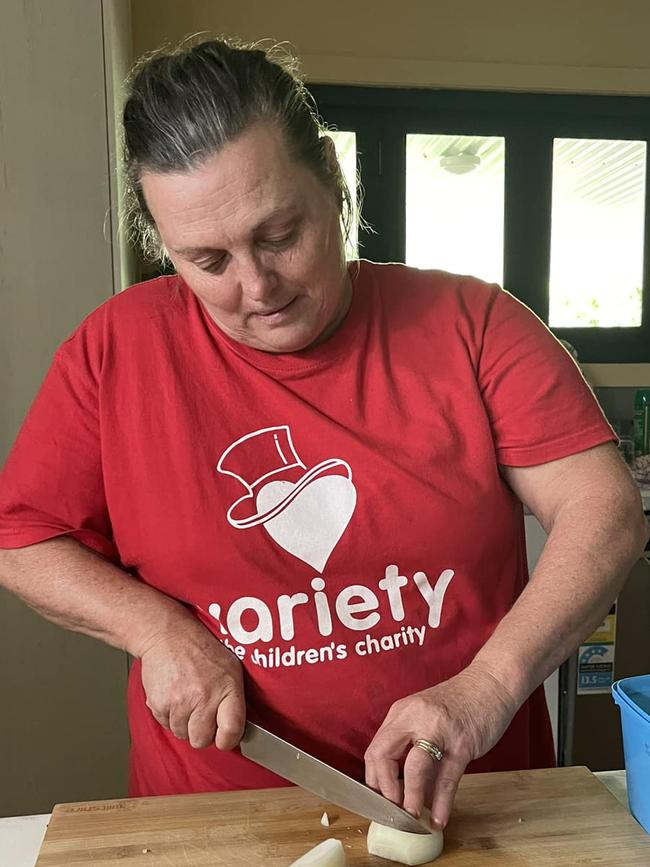 Division 2's incumbent councillor Sandy Moffat volunteers for Variety and her local Men's Shed.