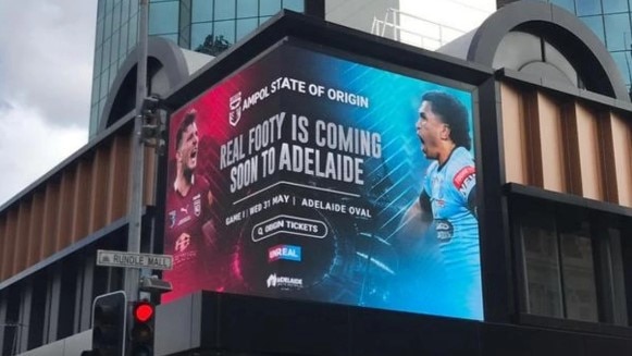 The sign has come back to bite the NRL. Photo: Matt Sullivan/News.com.au.
