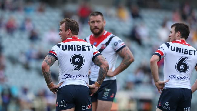 The Roosters were stunned by the Warriors in the first half, who really turned up to play. Picture: Getty Images.