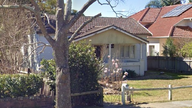 Four cottages will be bulldozed to make way for the development if it gets approved. Pictured is 71 Burdett St Hornsby. Picture: Google