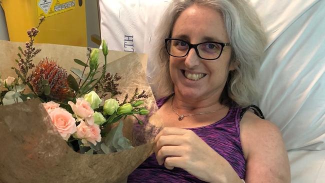 Justine Barwick continued her treatment at the Royal Hobart Hospital after leaving the Royal Brisbane Hospital. Picture: SUPPLIED