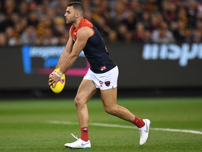 Christian Salem takes a set shot against the Hawks on Friday night. Picture: AAP