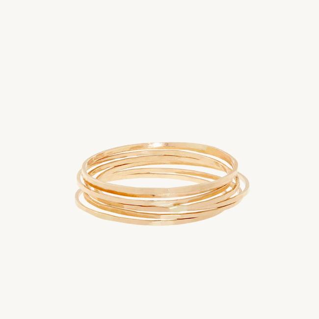 Catbird Threadbare recycled gold stacking ringShop now for $85