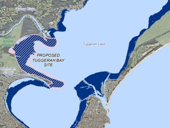 A 461 hectare sanctuary zone is proposed along the shoreline of Tuggerah Bay