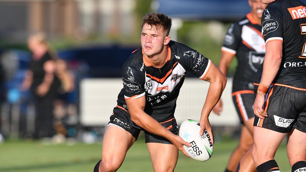 Wests Tigers hooker Jake Simpkin. Photo: NRL Photos/Robb Cox