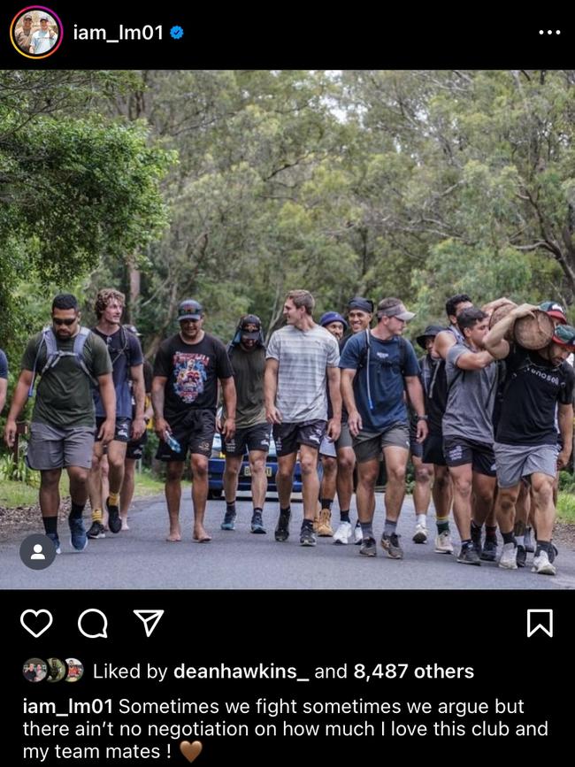 Latrell Mitchell’s Instagram post