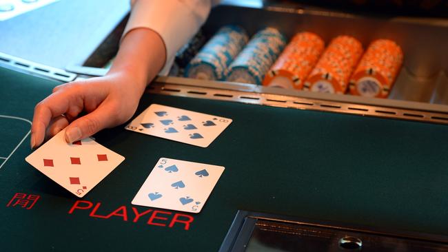 Baccarat game table for Crown VIP High Rollers Casino in Sydney.