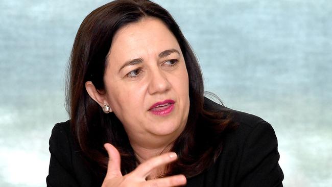 **RETRANSMISSION CAPTION CORRECTION FOR ID: 20171127001325452581 - CORRECTING SPELLING** Queensland Premier Annastacia Palaszczuk speaks during a meeting with the Local Government Association of Queensland in Brisbane, Monday, November 27, 2017. (AAP Image/Bradley Kanaris) NO ARCHIVING