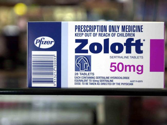 Cracking down ... Packet of antidepressant prescription medicine drug Zoloft.