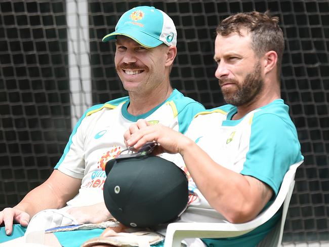 David Warner says he and Matthew Wade could make for a dynamic opening batting pair in the Third Test against India. Picture: Josie Hayden