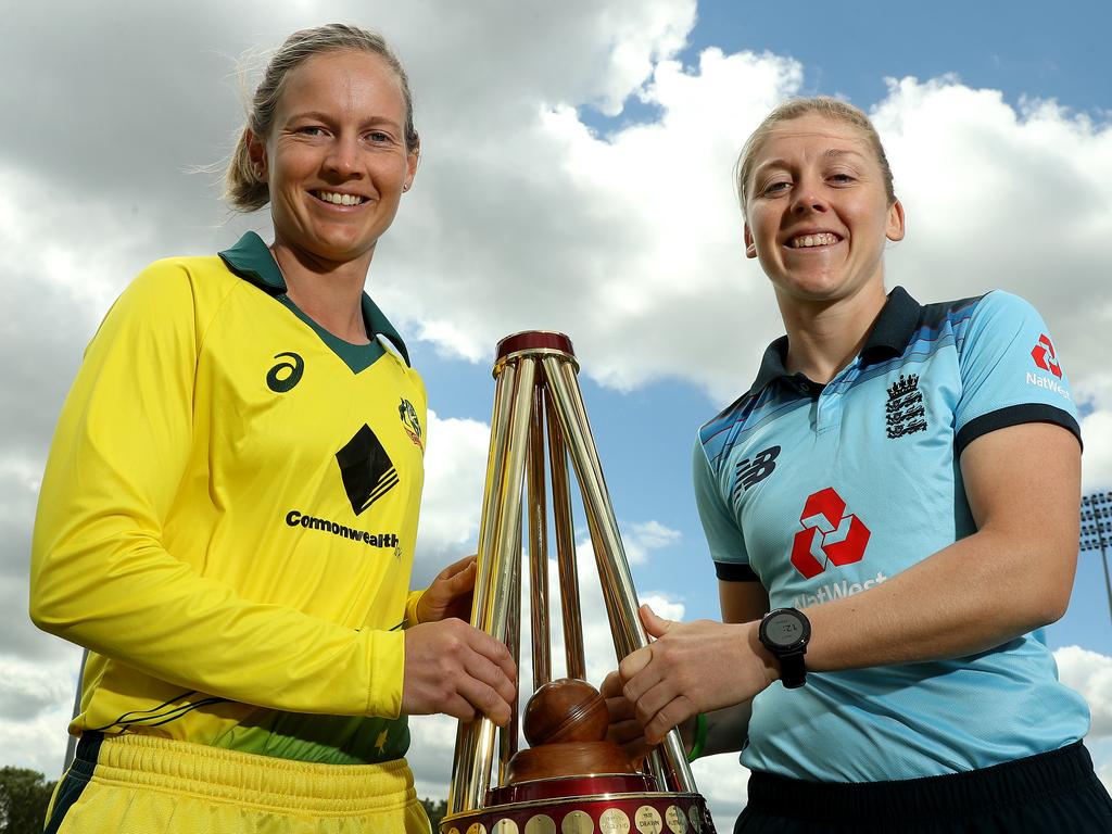 Australian and England players will be subject to tighter biosecurity restrictions during the Women’s Ashes due to the risk they could miss the upcoming Women’s World Cup in New Zealand. Picture: David Rogers/Getty Images
