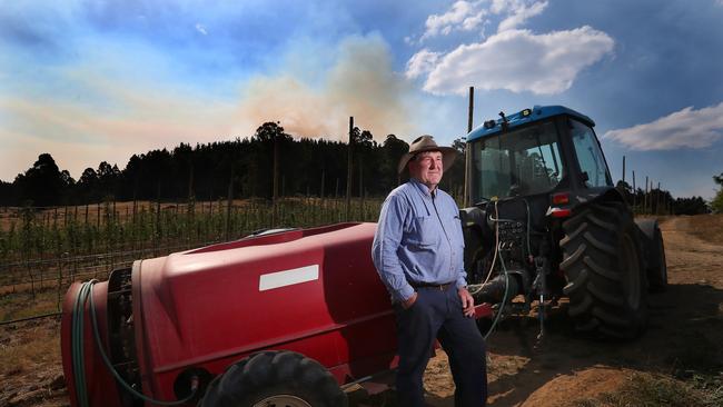 John Evans at his farm on Fourfoot Rd, Geeveston. Picture: NIKKI DAVIS-JONES