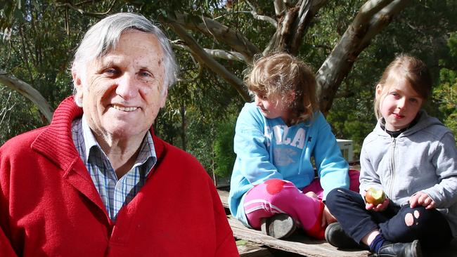 Novelist John Marsden at his alternative Candlebark school at Romsey, north of Melbourne. Picture: Aaron Francis