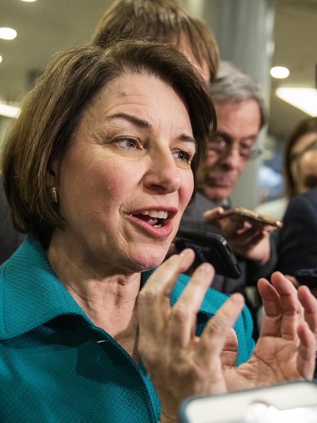 Amy Klobuchar. Picture: AP