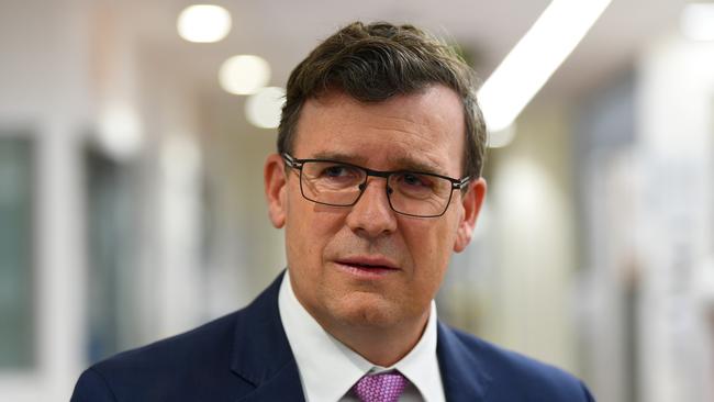 Acting Immigration Minister Alan Tudge says protesters are being irresponsible and risking the health of detainees. Picture: AAP Image/James Ross