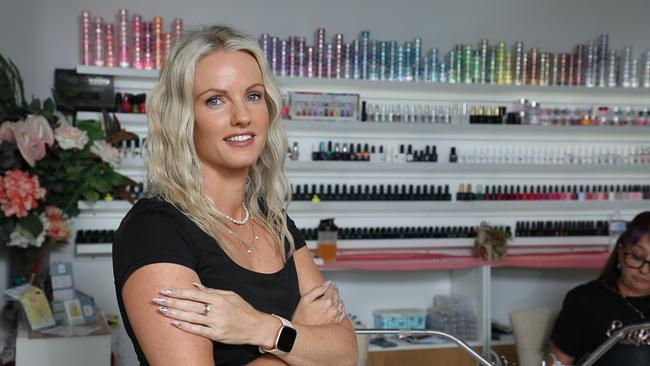 Susie Gaston from Empire Nails and Beauty says she was 'so excited' to be named as a finalist for the best nail technician on the Coast. Picture: Glenn Campbell