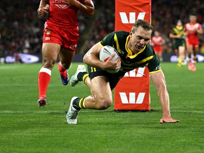 Tom Trbojevic impressed in his first game for Australia in six years. Picture: NRL Imagery