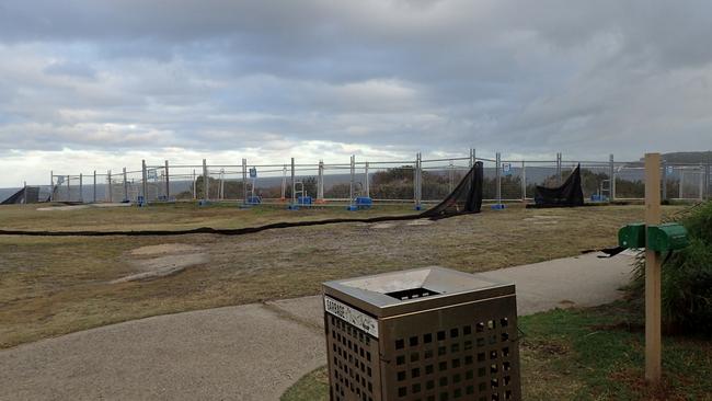 The reserve fenced off earlier this year