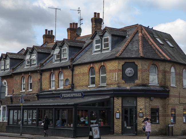 A view of Pizza Express restaurant in Woking, England, where Andrew claims he was on the night Virginia Roberts has alleged he was with her. Picture: Getty