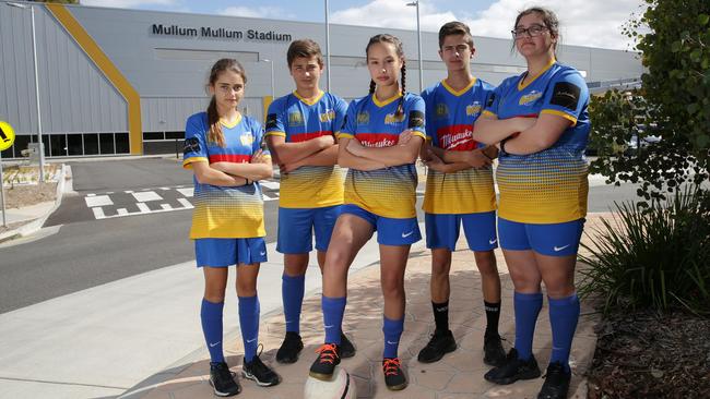 Mia Specchio, Nicholas Felicissimo,Jemma Smith,Ethan Specchio and Tahlia Florio are devastated they can’t play futsal at Mullum Mullum Stadium. 