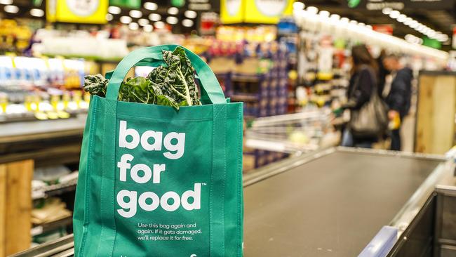 The Woolworths plastic bag ban kicks on today. Picture: Dallas Kilponen/PPR/Woolworths