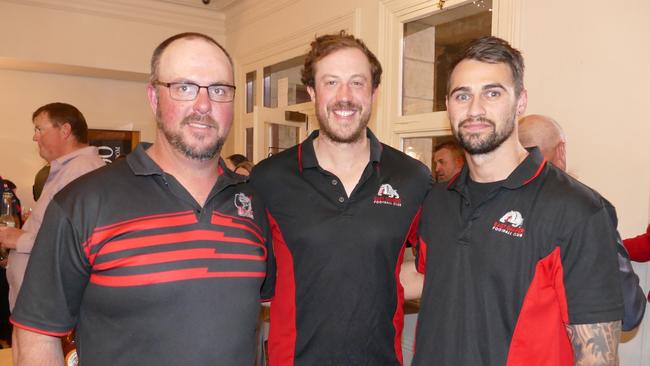 Representatives from all involved clubs gathered Wednesday night to commemorate the launch of the new Limestone Coast Football and Netball League. PICTURE: Facebook.