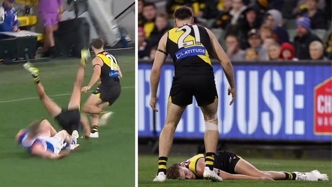 That was as nasty. Photo: Getty Images and Fox Footy