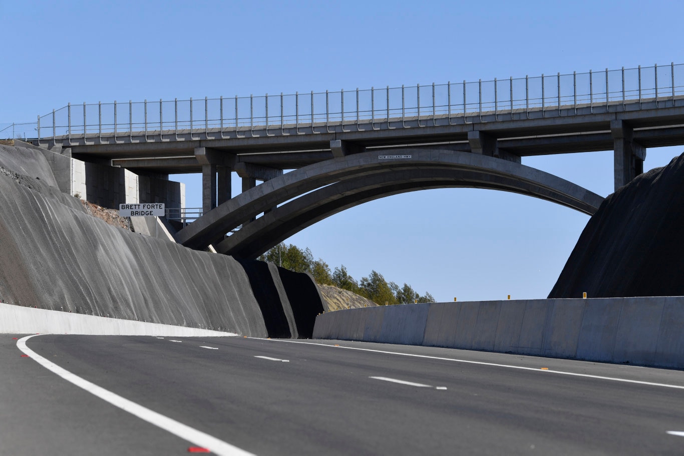 The Brett Forte bridge on the Toowoomba Second Range Crossing during media preview before opening, Friday, September 6, 2019. Picture: Kevin Farmer