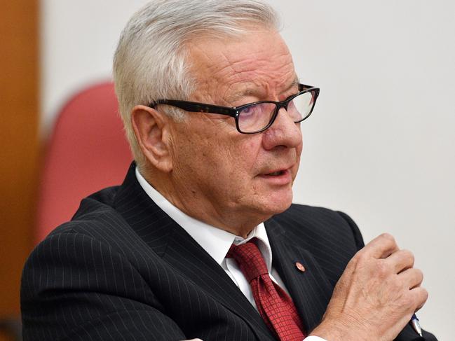 Labor Senator Doug Cameron at Senate Estimates at Parliament House in Canberra, Tuesday, May 29, 2018. (AAP Image/Mick Tsikas) NO ARCHIVING