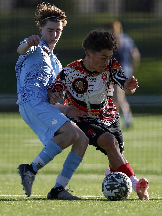 Chase McFadyen. Picture: Michael Gorton. U16 Boys NAIDOC Cup at Lake Macquarie Regional Football Facility.