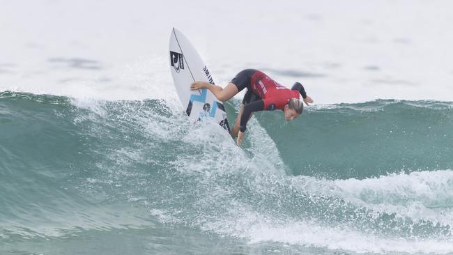 Newcastle-based South African surfer Sarah Baum picked up her second consecutive second-place finish in her adopted hometown. Photo: Darren Anderson