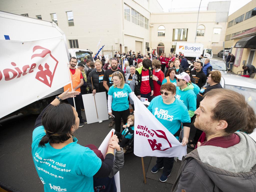 Annual May Day march by Unions in Hobart. Picture: RICHARD JUPE