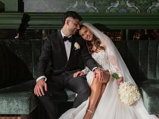 High school sweethearts Tiana and Loui Loprete’s wedding went viral on TikTok. Picture: Captured By Ky Luu