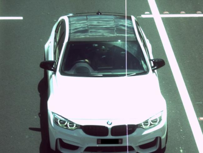 The 2015 BMW M3 sedan of Ricky Ciano during its final movements. Picture: NSW Police