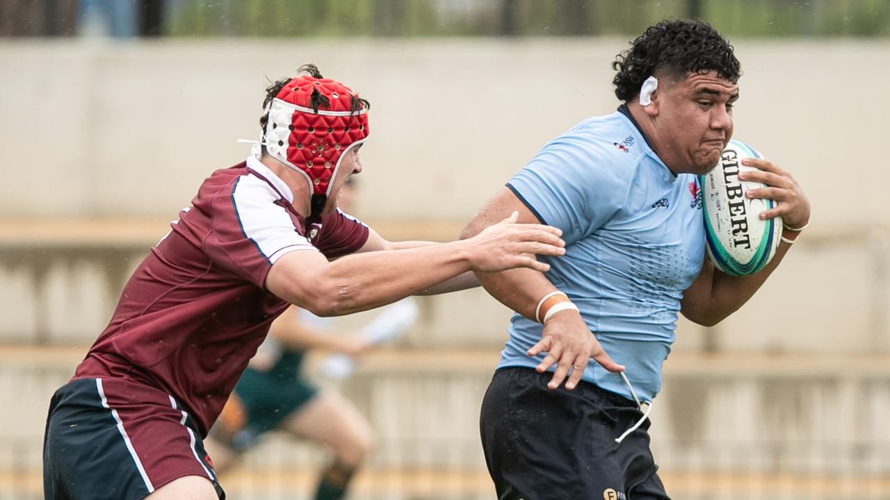 Edwin Langi playing U18s for the Waratahs. Picture: Julian Andrews