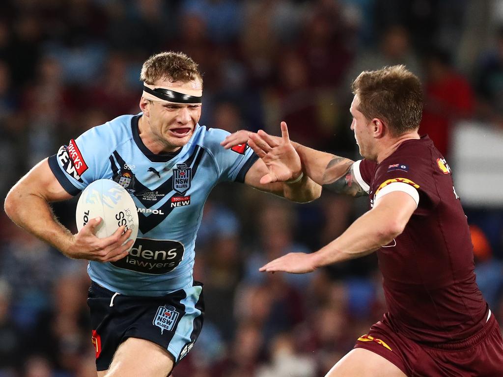 Trbojevic carried his strong form into the Origin arena, scoring four tries in this year’s series. Picture: NRL Photos