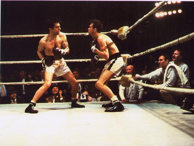 Robert De Niro, left, portrayed boxer Jake LaMotta in 1980 film Raging Bull