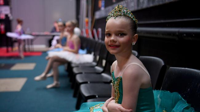 Townsville Eisteddfod. Age 9. Classical Solo. Sophie Ball waits in the wings. Picture: Evan Morgan