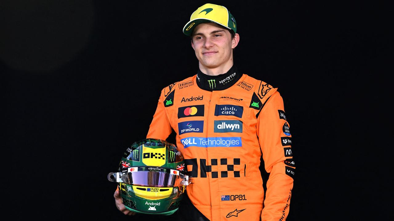 McLaren's Australian driver Oscar Piastri poses for a portrait at the Albert Park circuit in Melbourne on March 13. Picture: William West/AFP