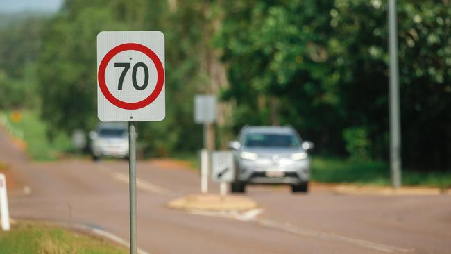 Motorists will now have to slow down on a popular strip of Girraween Road after Litchfield Council reduced the speed limit from 80km/h to 70km/h. Picture: Glenn Campbell