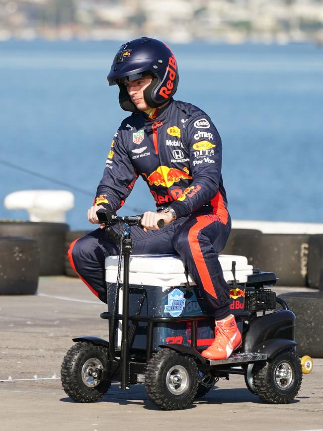 Max Verstappen a taste of Oz. Picture: AAP/Scott Barbour