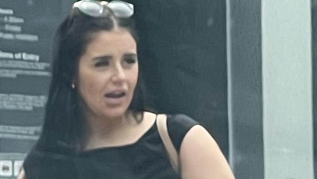 Maddison Kelly, 30, of Berkeley Vale, leaving Wyong Local Court after pleading guilty to assisting Tiffany Crofts in the reckless wounding of Tammy Ford at Westfield Tuggerah. Picture: NewsLocal