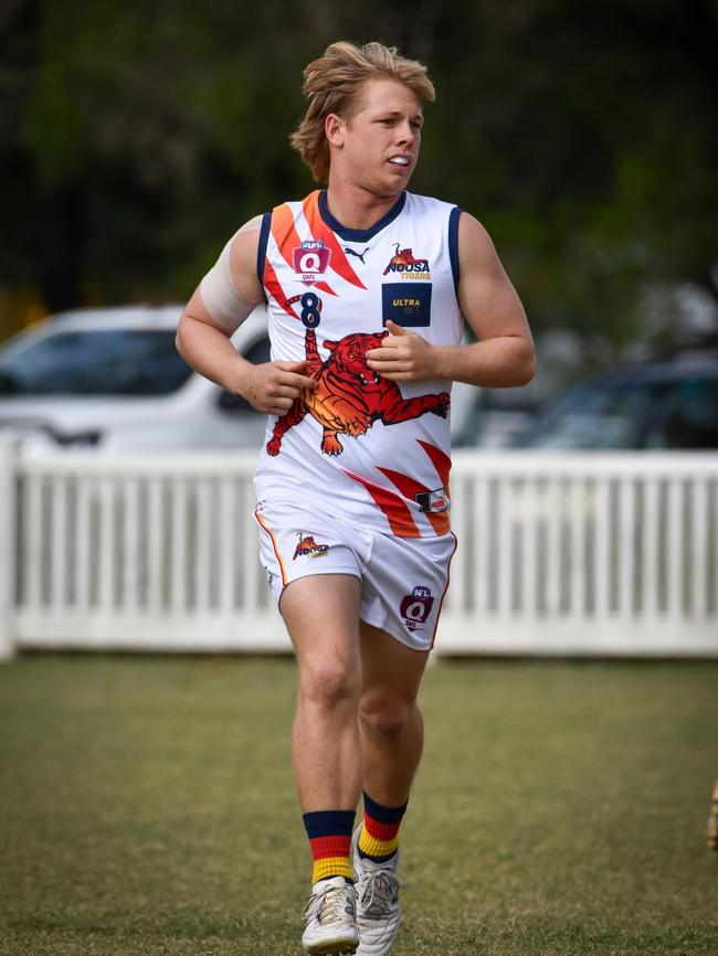 Noosa Tigers player Maverick Pettigrove in action. Picture: Highflyer Images.