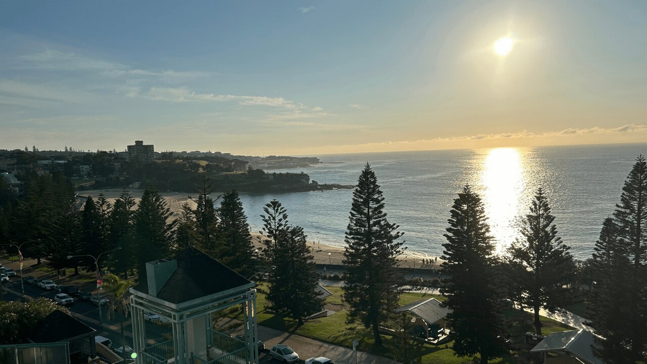 The view from Coogee Beach from our balcony. Image: supplied